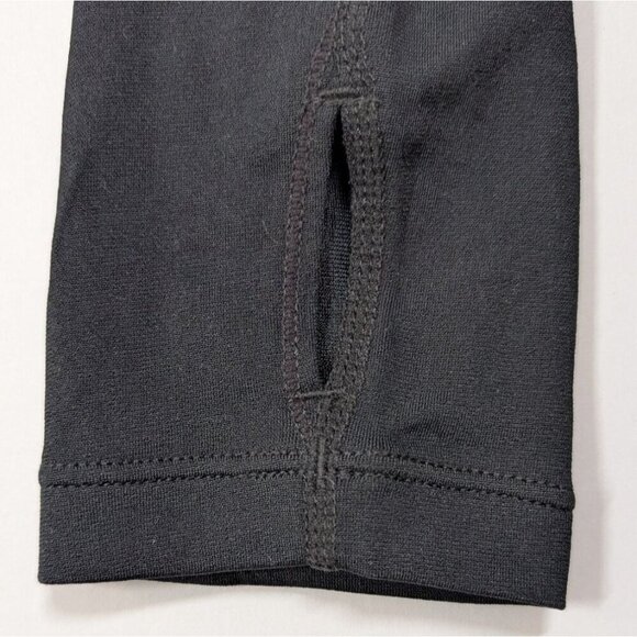 Floral Rash Guard Swim Top Colorblock Long-Sleeve Zip Black & Blue Womens M - Picture 4 of 8